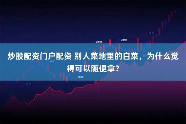 炒股配资门户配资 别人菜地里的白菜,为什么觉得可以随便拿?